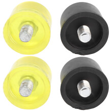 2x Puntas de Cabeza de Impacto de Caucho Amarillo y Negro 25mm M10x1