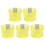 5 teste in gomma M8x1 Ø30 mm giallo trasparente 16