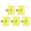 5 pezzi di teste in gomma per martello M8x1 Ø40 mm trasparente giallo 14