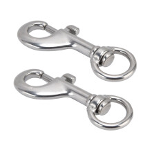 Acier inoxydable 316 de grade marin Clips de plongée de 87 mm Lot de 2 Mousquetons rotatifs