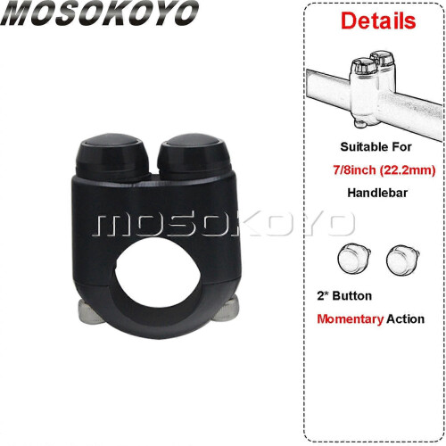 Τιμόνι μοτοσικλέτας Universal 1" 7/8" 22mm 25mm, διακόπτης τιμονιού αλ