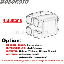 Τιμόνι μοτοσικλέτας Universal 1" 7/8" 22mm 25mm, διακόπτης τιμονιού αλ