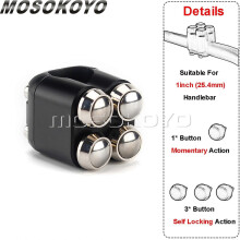 Τιμόνι μοτοσικλέτας Universal 1" 7/8" 22mm 25mm, διακόπτης τιμονιού αλ
