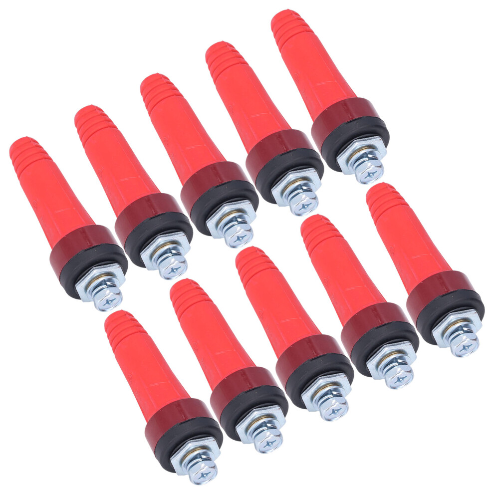 10Set Welding Cable Panel Connector Rubber Brass European Welding Machine Quick Plug Socket 8761321788092