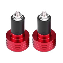 Ett par 22 mm universella aluminiumstyrändar för motorcykelstyre viktbalanspluggar ~ 4738