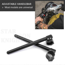 Motorradlenker Racing CNC verstellbar 31 32 33 35 36 37 39 41 45 48 50 51 mm Gabelclip-Lenker ~ 6038