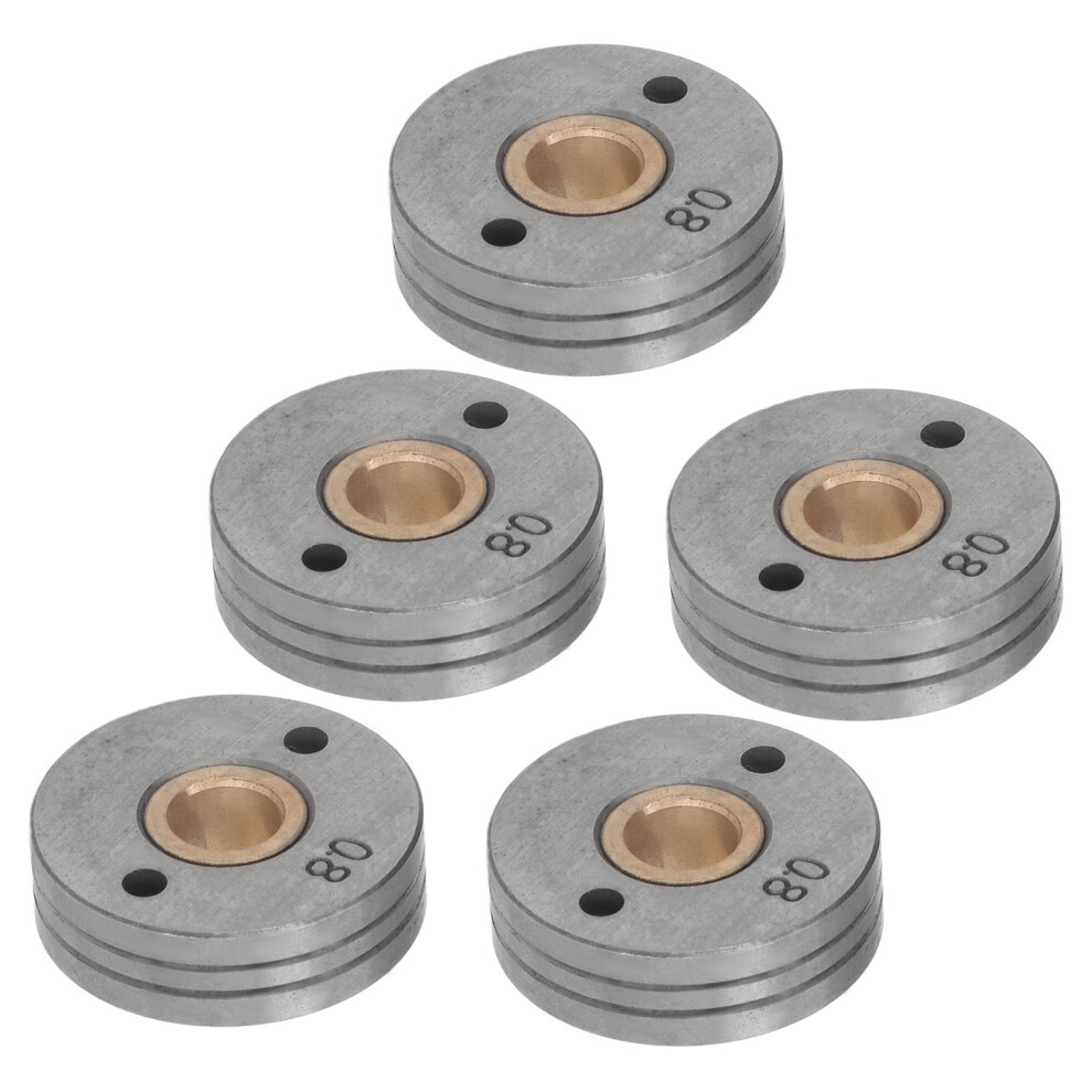 5Pcs Wire Feeder Wheel Bearing Steel Double Drive Welding Wire Guide Rollers 0.8Â1.0Mm Groove 8161321788434