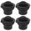 4 piezas deflectores de aire para salpicadero 70 mm/60 mm negro ABS 16