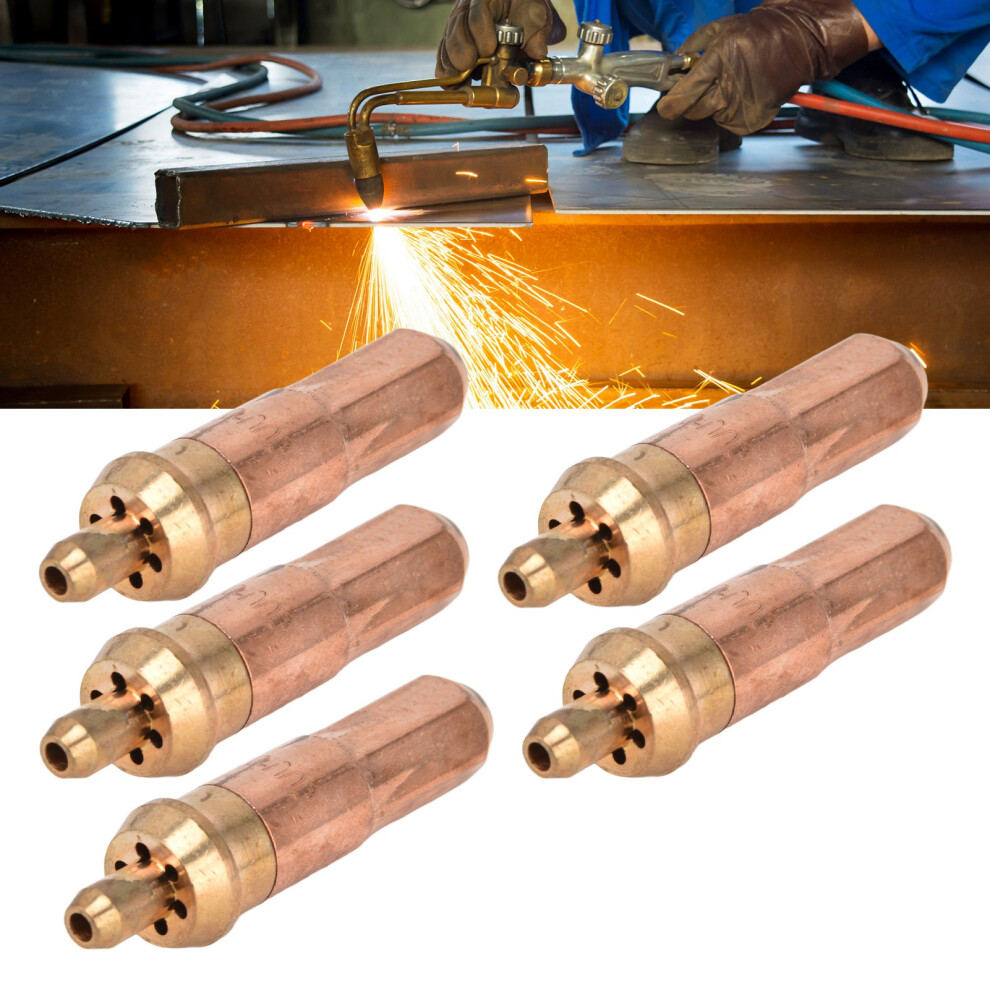 5Pcs Acetylene Cutting Tips Brass Copper Welding Nozzles Torch Consumables Accessories 6951321788518