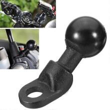 Motorcykelvinklad bas med 10 mm hål, 1 tums kulhuvudadapter, fungerar för RAM-fästen, GoPro-kamera,