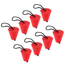 Set de 8 piezas de tapones de drenaje de silicona para kayak con cordón rojo