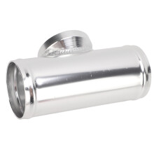 Flangia per valvola Blow-Off da 63 mm / 2,5 in, lega di alluminio, argento