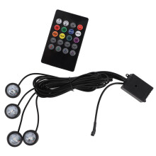 Luz ambiental para el reposapiés RGB de 7 colores con control remoto RF