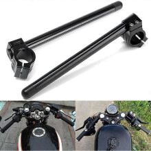 Motorcykelstyre Racing Justerbart Clip-On-styre 31-51mm Gaffelrör Svart För Cafe Racer-styre ~8772