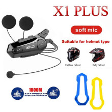 E1 Bluetooth Intercom Motorcykelhjälm Bluetooth Headset för 2-åkare intercomunicador Moto Intercom