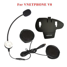 Miniconector USB de 10 pines con micrófono, altavoz, auriculares y clip para interfono V8 de motocicleta
