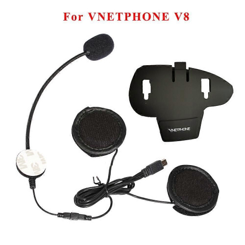 10-pins mini-USB-aansluiting, microfoon, luidspreker, headset en hoofdtelefoonclip voor V8-intercom,