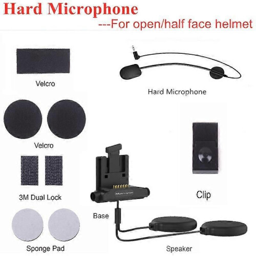 M3 M6 Accessoires Luidspreker Microfoon Clip Motorhelm Intercom Bluetooth Moto~9365