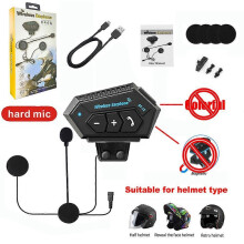 Nuevo kit de auriculares estéreo inalámbricos BT12 para casco de motocicleta, antiinterferencias, resistentes