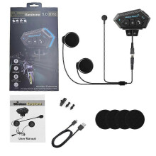 Auriculares BT12 Bluetooth 5.0 para casco de motocicleta, inalámbricos, impermeables, manos libres,