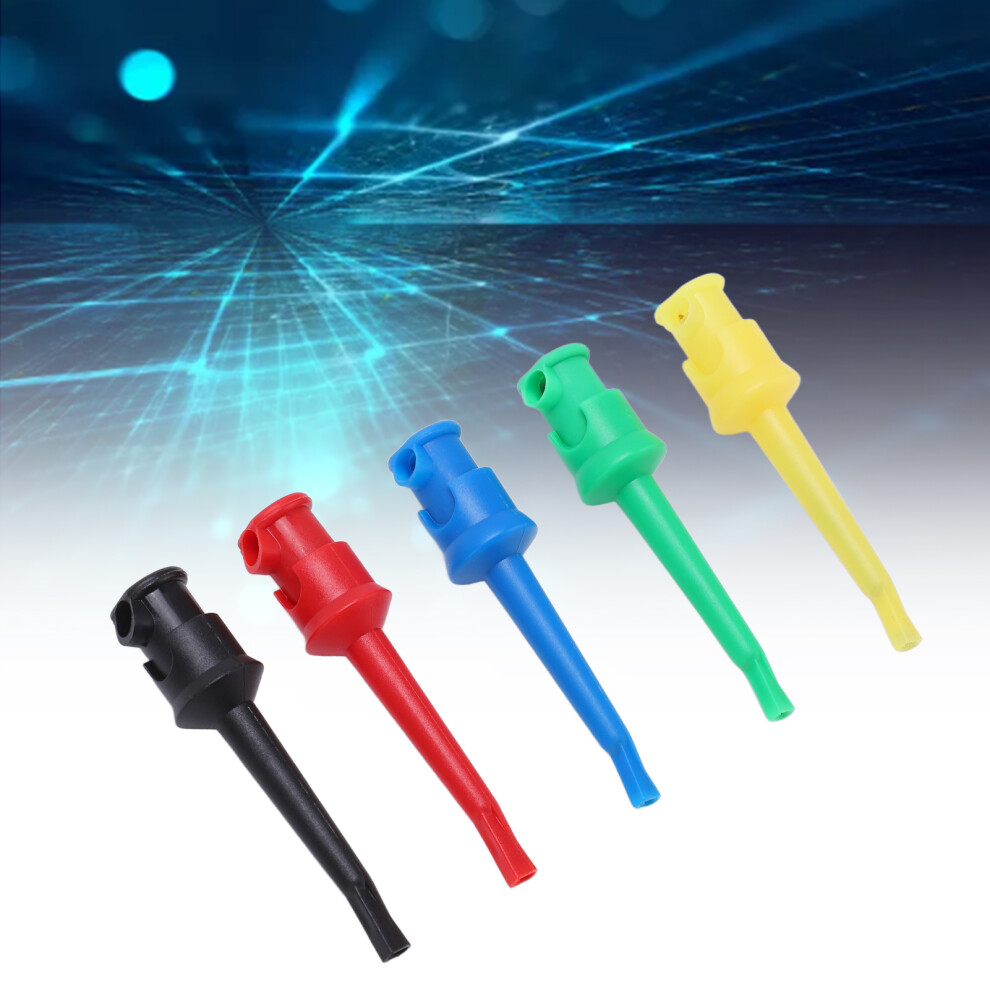Test Hook Clip 5 Colors Welded Abs Nickel Plated Brass Multimeter Test Probes For Routine Circuit 7901321790539
