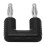 J.20004 Enchufe banana dual 19mm 4mm Negro 32A 6