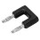J.20004 Enchufe banana dual 19mm 4mm Negro 32A 9