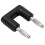 J.20004 Enchufe banana dual 19mm 4mm Negro 32A 5