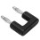 J.20004 Enchufe banana dual 19mm 4mm Negro 32A 10