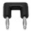 J.20004 Enchufe banana dual 19mm 4mm Negro 32A 13