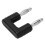 J.20004 Enchufe banana dual 19mm 4mm Negro 32A 7