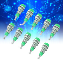 J.40006 10 piezas de 2 mm conector banana hembra niquelado verde