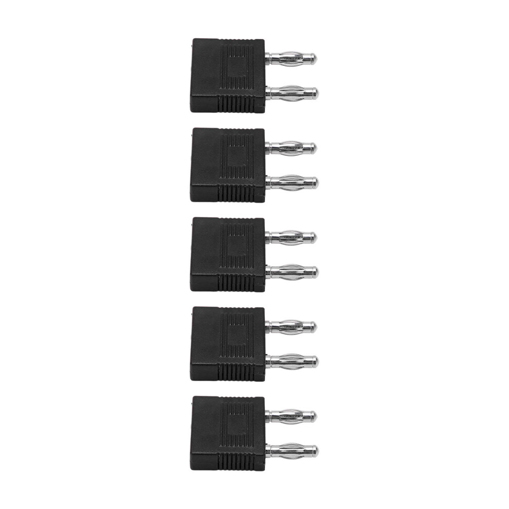 5pcs J.20005 Dual Banana Plug 1 Female To 2 Male 14mm Spacing 4mm Short Circuit Banana ConnectorBlack-image-OPC-PHVSV5N-NEW