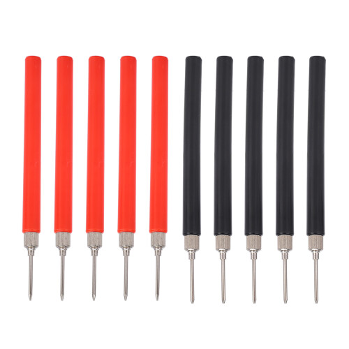 Test Probe Pin Red Black DIY Screw Connection Universal Multimeter Test Lead Needle for Circuit