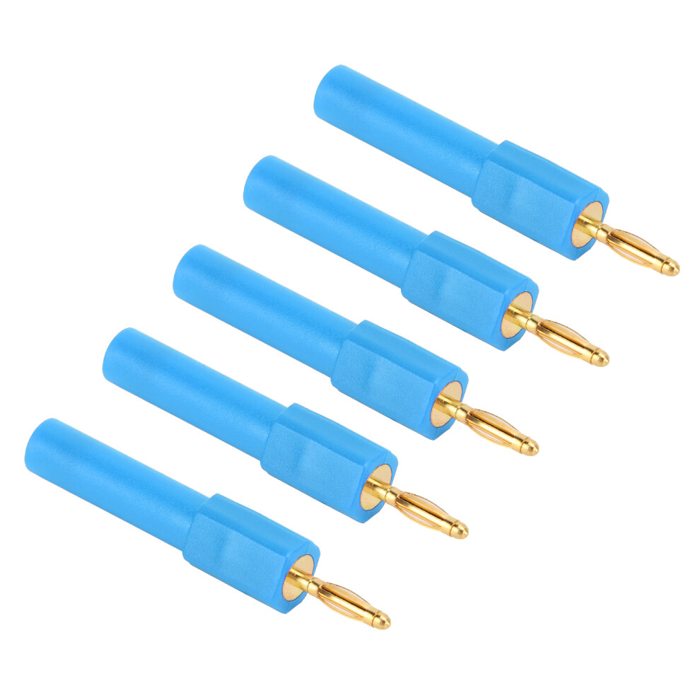 5Pcs Convert Banana Plug Strong Connectivity Good Conductivity 2Mm To 4Mm Conversion Banana Plugblue 7631321791006