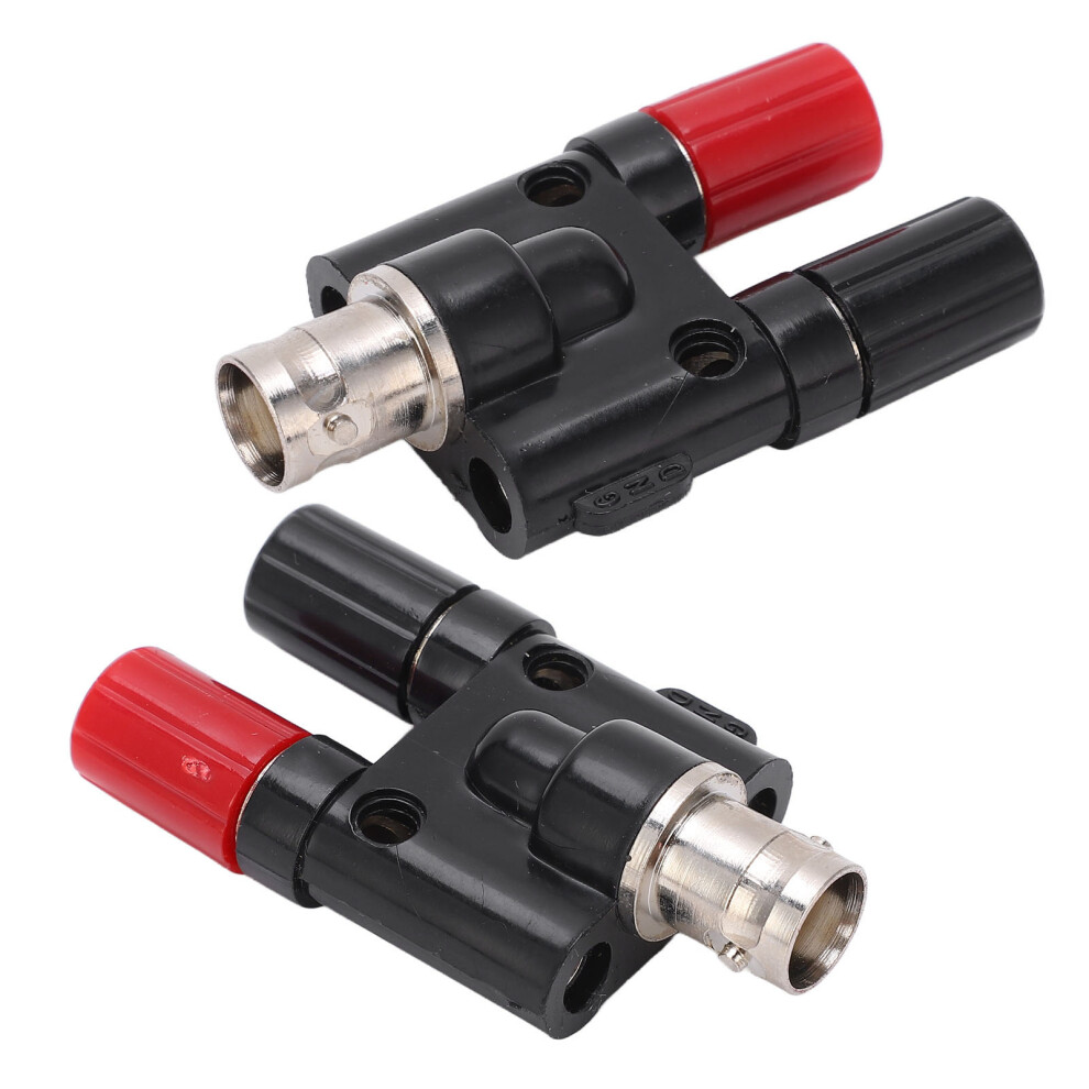 2Pcs Bnc Female To 4Mm Dual Banana Socket Binding Post Rf Coaxial Splitter Adapter Connector 4921321791100