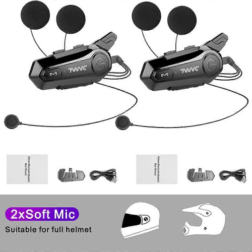 1/2 pezzi E1 Bluetooth interfono per casco da moto per 2 motociclisti intercomunicador Moto interfono