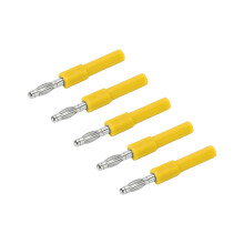 5 pièces d'adaptateur fiche banane 4mm à 2mm J.20011 Jaune