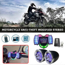 HY-008 Sistema de audio con altavoces estéreo compatibles con Bluetooth para motocicleta, resistente
