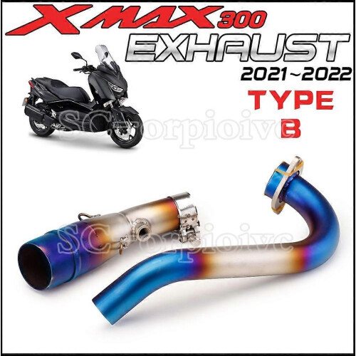 Εγκατάσταση με slip-on για Yamaha XMAX X-MAX 250 300 400 XMAX250 2017 έως 2020 Κεντρικές συνδέσεις σωλήνων