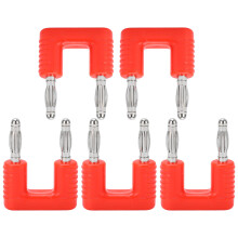 5 piezas J.20004 Conector banana doble 32 A 4 mm Rojo 19 mm