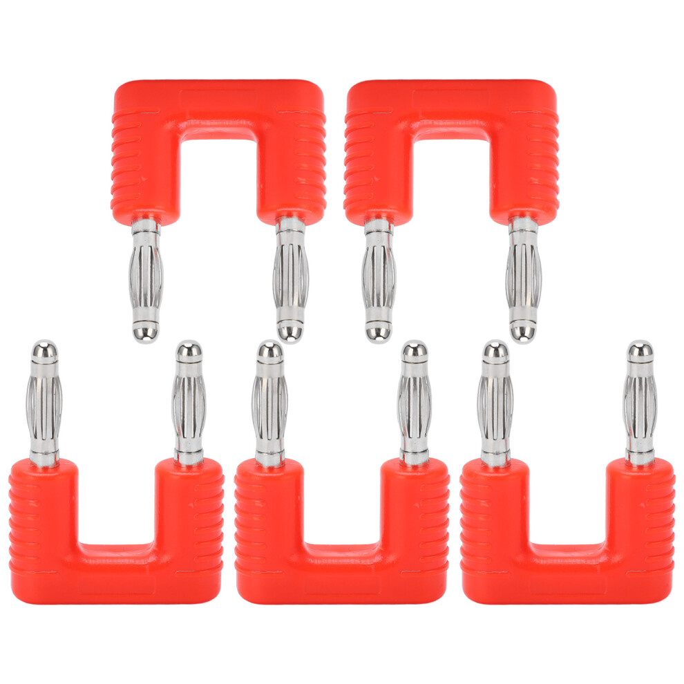 5Pcs J.20004 Banana Dual Plug Spacing 19Mm Copper Nickel Plated Dual Tip Banana Plugred 9341321791453