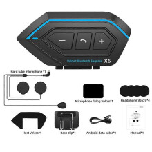 Motorcykel Bluetooth 5.0 Hörlurar Trådlösa Handsfree Telefon Set Stereo Anti-Störnings Interphone