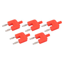 Conector banana dual de doble fila 1F2M J.20007 32A Rojo
