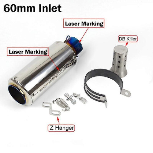 Universal εξάτμιση μοτοσικλέτας 51/60mm GY6 Racing Scooter Design σιγαστήρα DB Killer Catalyst για HONDA
