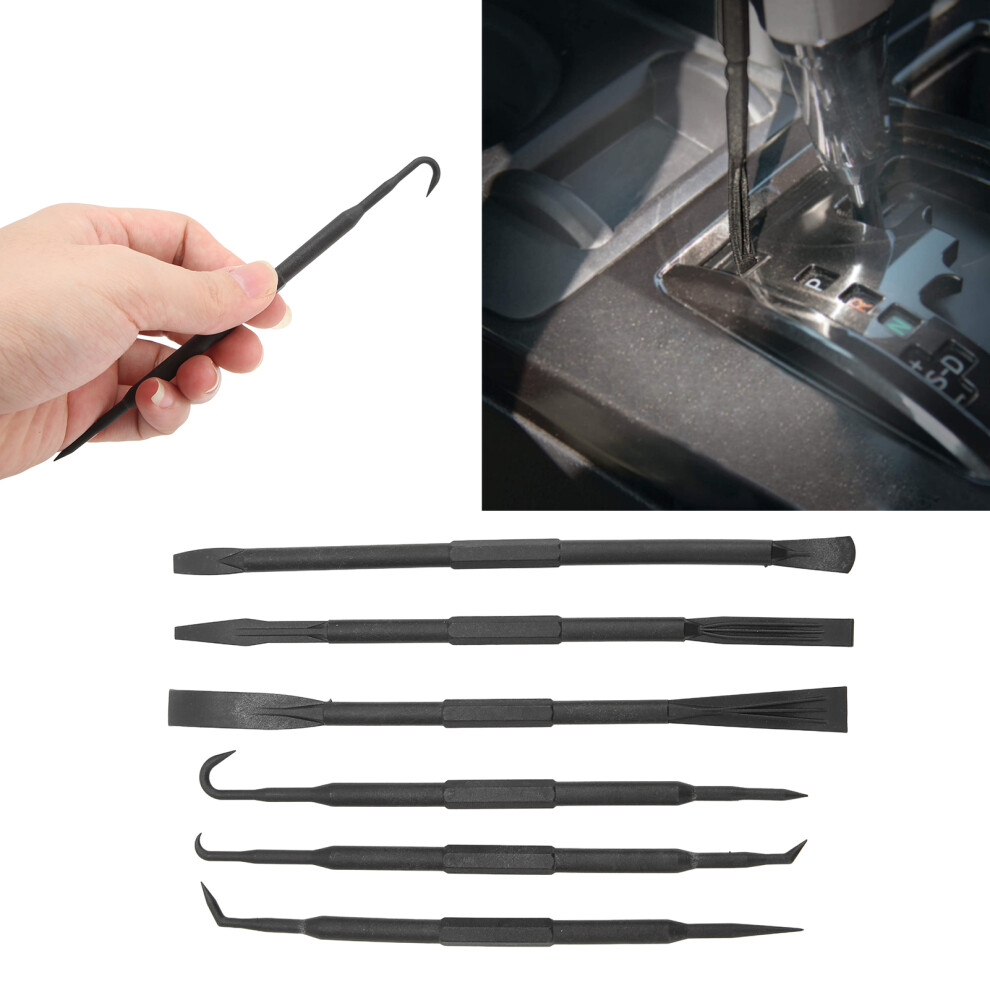 6Pcs/Set Prying Bar Hook Set Double Ended Abs Plastic Black For Removing O Ring Sealing Accessories 4231321792701