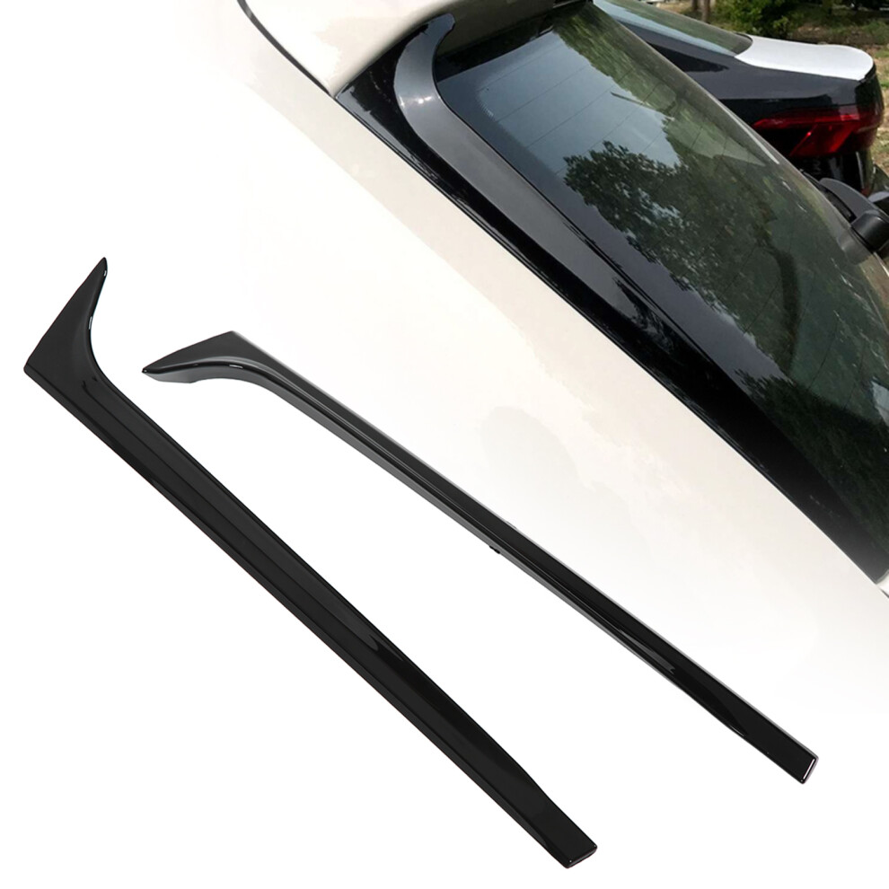 2Pcs Rear Window Side Spoiler Glossy Abs Beveled Cover Replacement For Mk5 2011Â2017 Black 7651321792759