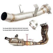 GSXS1000 GSXS1000F Stainless Steel Decat Race Eliminator Exhaust Link Pipe For Suzuki GSX-S1000 S1000F