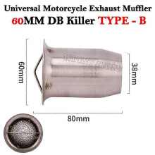 60mm 51mm DB Killer Universal Motorcykel Yoshimura Avgasljuddämpare Ljuddämpare Moto Escape
