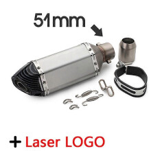 Εξάτμιση μοτοσικλέτας Akrapovic 51MM με DB Killer για HUSQVARNA enduro 2018 TE 300 2014-2020 55 moto